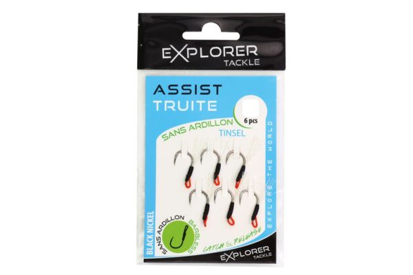 EXPLORER TACKLE Assist Hook Truite SANS Ardillon Tinsel N°5