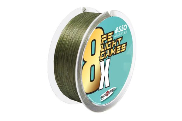 Tresse ASSO Light Game 8X PE 150m 20,5/100 Moss Green
