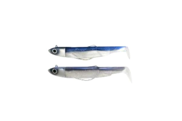 FIIISH Black Minnow N°2 90mm DOUBLE COMBO OffShore 10g #Blue+Electric Blue