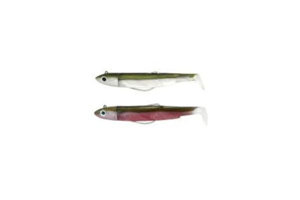 FIIISH Black Minnow N°3 120mm DOUBLE COMBO OffShore 25g #Khaki+Pink