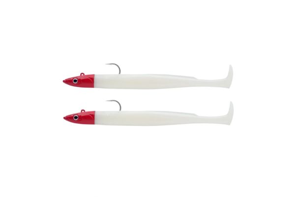FIIISH Crazy Paddle Tail N°3 150mm DOUBLE COMBO OffShore 20g White Coco / Red Head