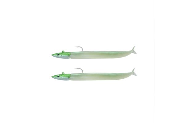 FIIISH Crazy Sand Eel N°3 150mm DOUBLE COMBO OffShore 20g Pearl Green