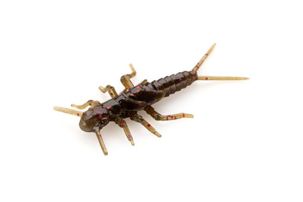 FISHUP Stonefly 0.75'' #50 Green Pumpkin Brown / Red & Purple