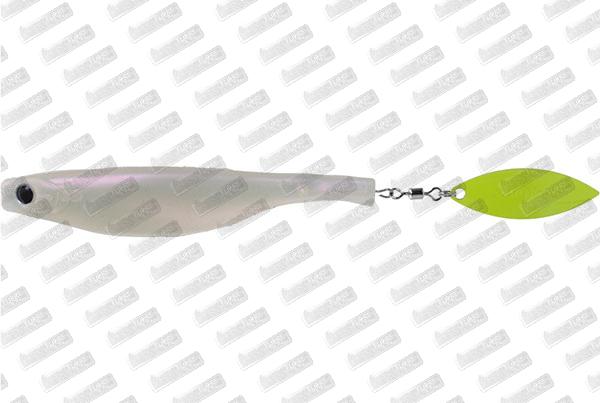 A BAND OF ANGLERS Hyperlastics Dartspin 5 1/2 #Solid Pearl/Chartreuse
