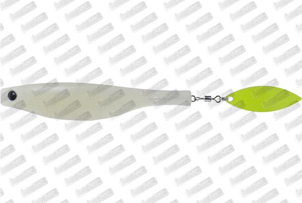 A BAND OF ANGLERS Hyperlastics Dartspin 4 1/2 #Glow/Chartreuse